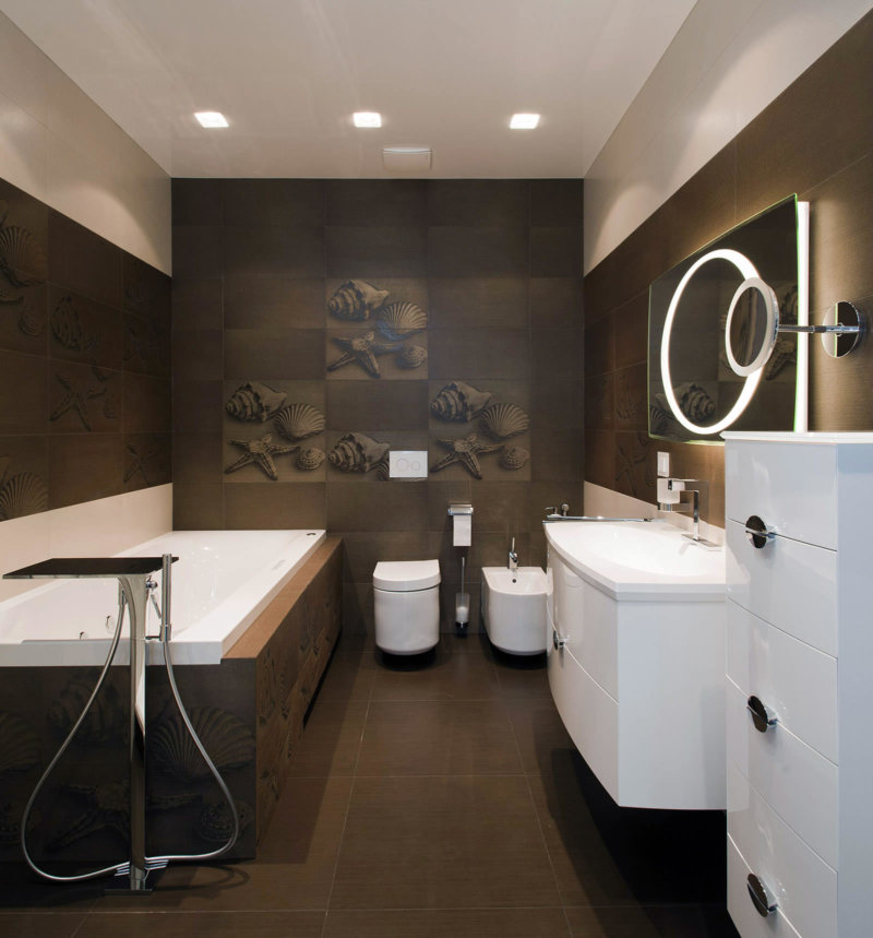 Бежевая плитка для ванной 39 фото матовый кафель в дизайне интерьера душевой комнаты в коричневых тонах