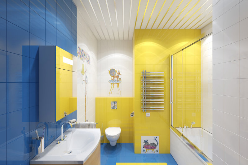 Желтая ванная — дизайн ванной желтого цвета, правила сочетания, фото в интерьере
