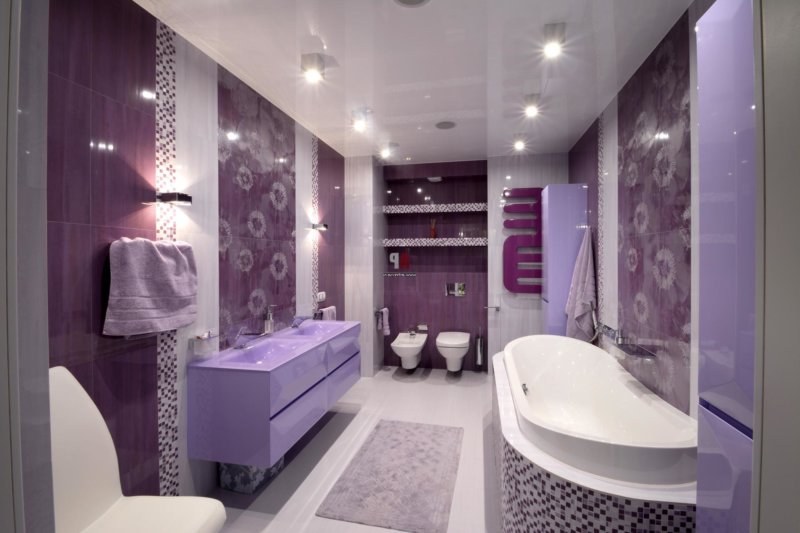 Фото фиолетовая – Фиолетовая ванная комната — 120 фото красивого и стильного дизайна современной ванной с фиолетовыми оттенками