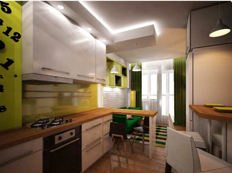 Дизайн интерьера кухни 12 квадратных метров